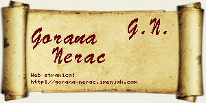 Gorana Nerac vizit kartica
